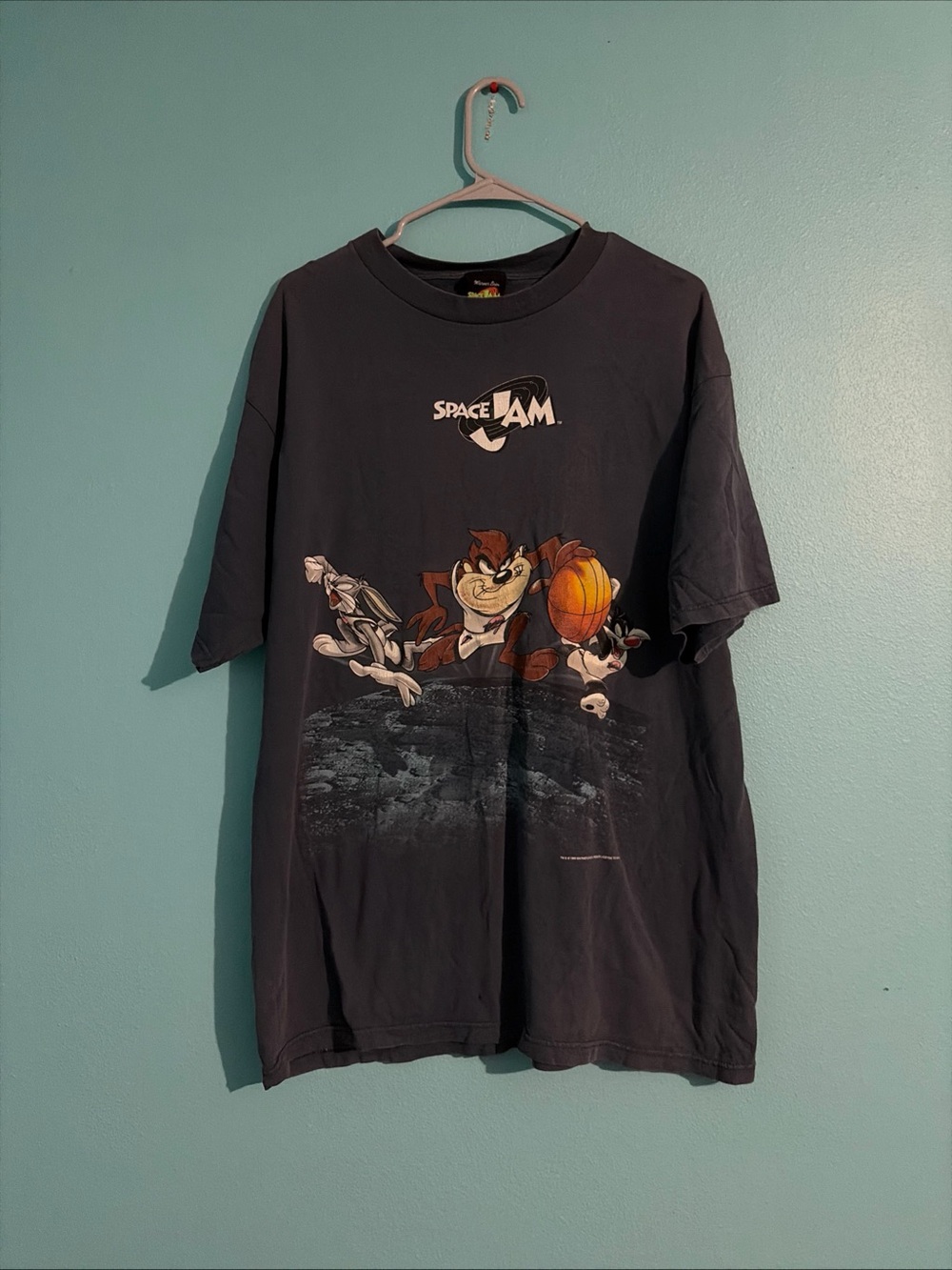 Vintage 1996 Space Jam Looney Tunes Bugs Bunny, Sylvester, Taz MJ Size XL